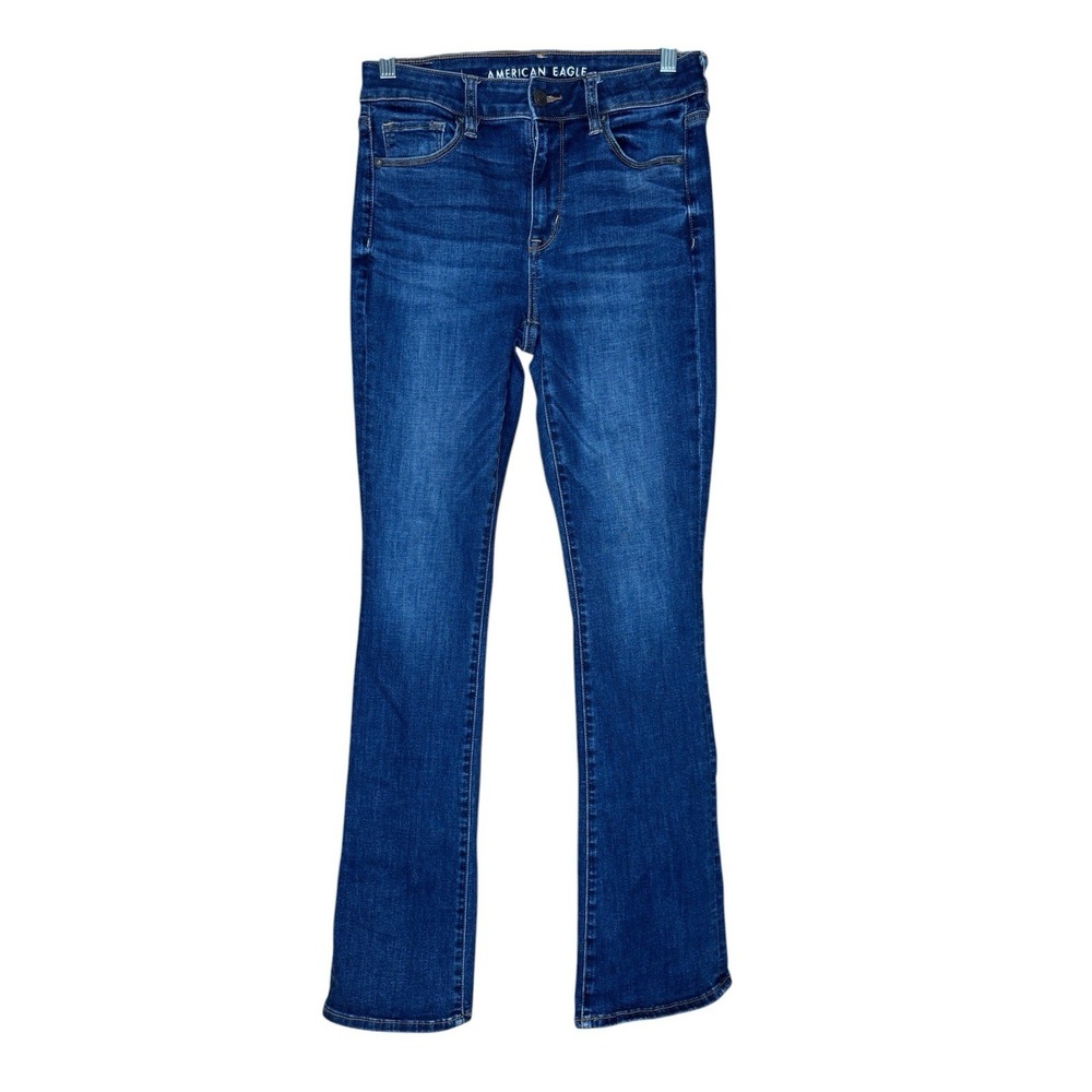 Women's American Eagle Next Level Stretch Stretch Jeans Sz 4 Reg Mid Rise